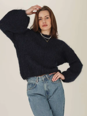 Lekki sweter moherowy Tender - krem / granat / taupe LAÏF