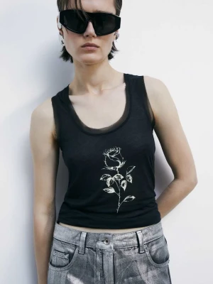 Lekki top na ramiączkach Radical Rose PATRIZIA PEPE