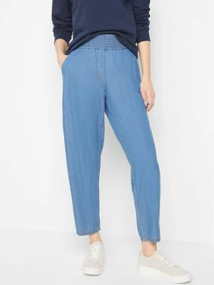Lekkie jeansy mom, high waist, cropped bonprix