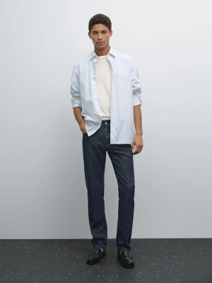 Lekkie Jeansy O Zwężanym Kroju - Indygo - - Massimo Dutti - Mężczyzna