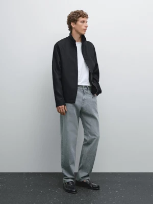 Lekkie Jeansy Relax Fit - Szary Pop - - Massimo Dutti - Male