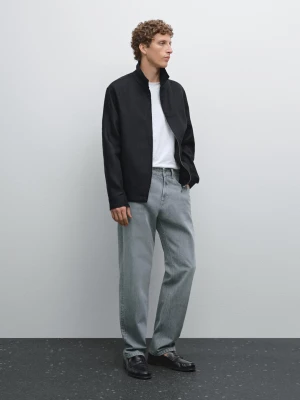Lekkie Jeansy Relax Fit - Szary Pop - - Massimo Dutti - Mężczyzna