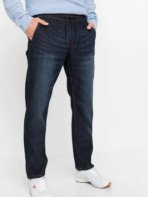 Lekkie jeansy z gumką w talii, regular fit, straight bonprix
