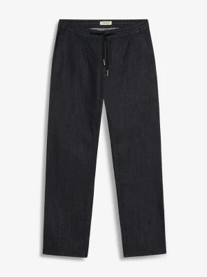 Lekkie jeansy z gumką w talii, regular fit, straight BonPrix czarny