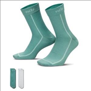 Lekkie klasyczne skarpety damskie Nike Everyday Plus (2 pary) - Wielokolorowe