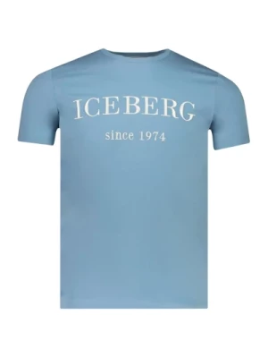 Lekkie niebieskie koszulki Iceberg