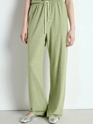 LEKKIE SPODNIE ZIELONY MELANGE AMERICAN VINTAGE