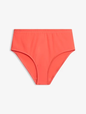 Lekko modelujące sylwetkę figi bikini z wysokim stanem BonPrix czerwony
