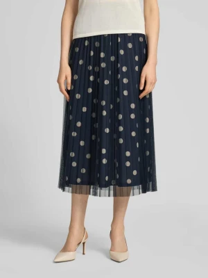 Lekko rozkloszowana spódnica midi w grochy s.Oliver BLACK LABEL