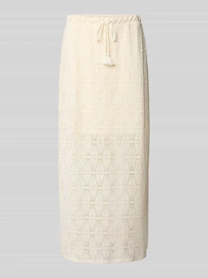 Lekko rozkloszowana spódnica midi z koronki z elastycznym pasem model 'MAYA' Vero Moda