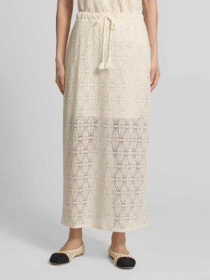 Lekko rozkloszowana spódnica midi z koronki z elastycznym pasem model 'MAYA' Vero Moda