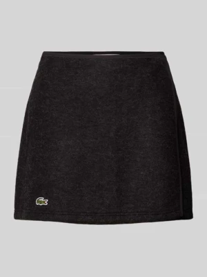 Lekko rozkloszowana spódnica mini z dodatkiem wełny Lacoste Antracytowy