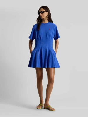 Lekko rozkloszowana sukienka dresowa z czystej bawełny Polo Ralph Lauren