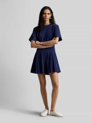 Lekko rozkloszowana sukienka dresowa z czystej bawełny Polo Ralph Lauren