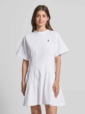 Lekko rozkloszowana sukienka dresowa z czystej bawełny Polo Ralph Lauren