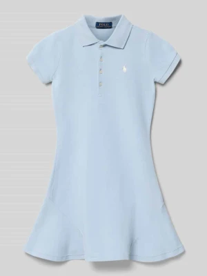 Lekko rozkloszowana sukienka polo z Mieszanka bawełny Polo Ralph Lauren Teens