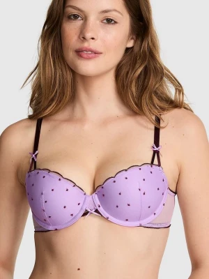 Lekko usztywniany biustonosz balkonetka PINK Wink Victoria's Secret Fioletowy