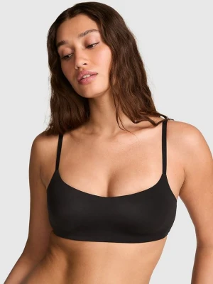 Lekko usztywniany biustonosz Marshmallow bez fiszbin Victoria's Secret Czarny