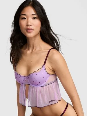 PINK WINK Lekko usztywniany top gorsetowy z zaokrąglonym dekoltem PINK Wink Victoria's Secret Fioletowy