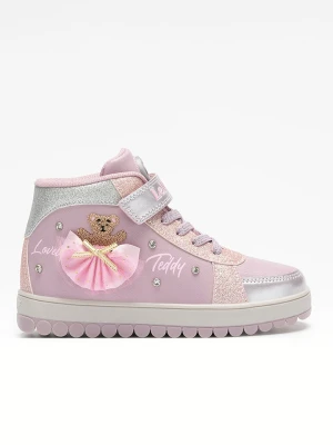 Lelli Kelly Sneakersy "Mille Stelle" w kolorze srebrno-jasnoróżowym rozmiar: 28