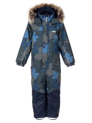 LENNE Kombinezon zimowy "Dex" w kolorze oliwkowo-granatowym rozmiar: 116