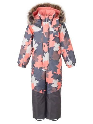 LENNE Kombinezon zimowy "Dex" w kolorze szaro-jasnoróżowym rozmiar: 104