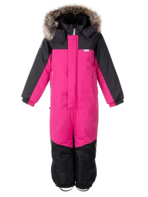 LENNE Kombinezon zimowy "Easy" w kolorze czarno-różowym rozmiar: 122
