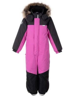 LENNE Kombinezon zimowy "Easy" w kolorze fioletowo-czarnym rozmiar: 104