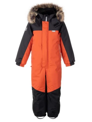LENNE Kombinezon zimowy "Easy" w kolorze pomarańczowo-czarnym rozmiar: 116