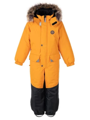 LENNE Kombinezon zimowy "Kert" w kolorze czarno-żółtym rozmiar: 128