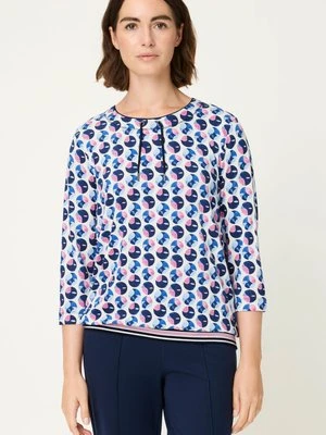 LENZING™ ECOVERO™ Bluzka damska Clara z geometrycznym wzorem – Refresh Olsen