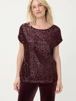 LENZING™ ECOVERO™ Bluzka damska Cosima z cekinami – Liaison en Vogue Olsen