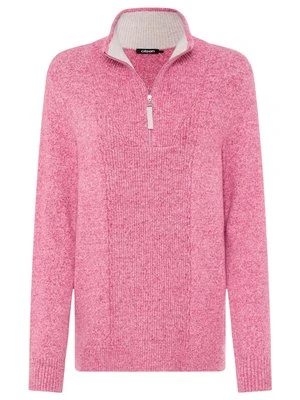 LENZING™ ECOVERO™ Różowy sweter damski Henny z wiskozą zapinany na suwak – Liaison en Vogue Olsen