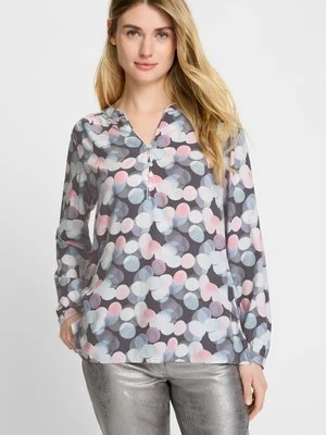 LENZING™ ECOVERO™ Wiskozowa koszula damska ze wzorem – Cosmic Chic Olsen