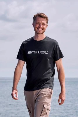 Leon męska luźna koszulka - Black Animal