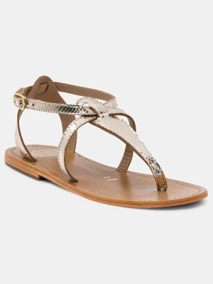 Les BAGATELLES Skórzane japonki "Bulnes" w kolorze złotym rozmiar: 40