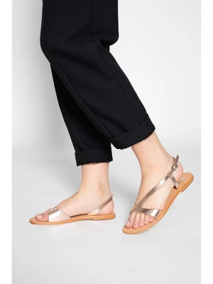 Les BAGATELLES Skórzane sandały "Amadrya" w kolorze różowozłotym rozmiar: 36