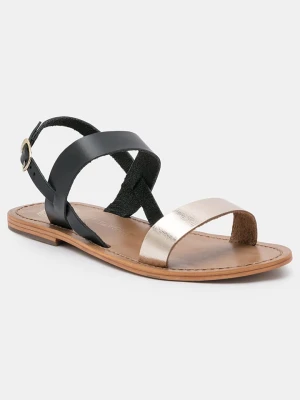 Les BAGATELLES Skórzane sandały "Bronx" w kolorze złoto-czarnym rozmiar: 38