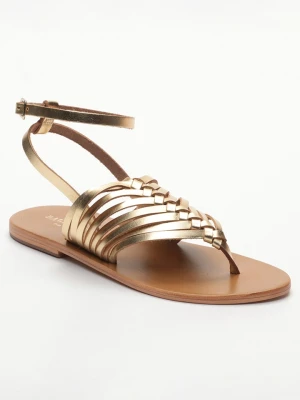 Les BAGATELLES Skórzane sandały "Chandalini" w kolorze złotym rozmiar: 37