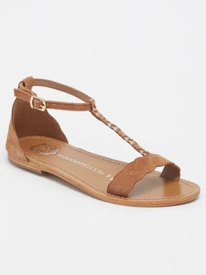 Les BAGATELLES Skórzane sandały "Clark" w kolorze karmelowo-złotym rozmiar: 38