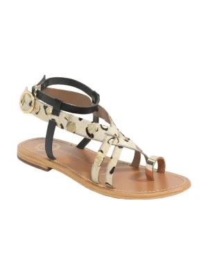 Les BAGATELLES Skórzane sandały "Fennel" w kolorze czarno-złotym rozmiar: 39