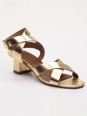 Les BAGATELLES Skórzane sandały "Genessis" w kolorze ciemnozłotym rozmiar: 40