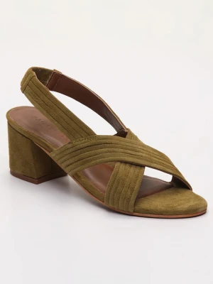 Les BAGATELLES Skórzane sandały "Isi" w kolorze khaki rozmiar: 38