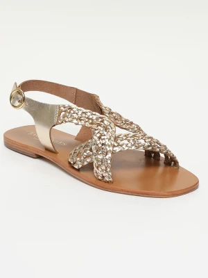 Les BAGATELLES Skórzane sandały "Nahuel" w kolorze złotym rozmiar: 38