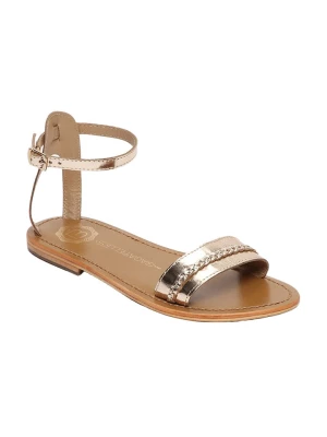 Les BAGATELLES Skórzane sandały "Pasas" w kolorze złotym rozmiar: 39