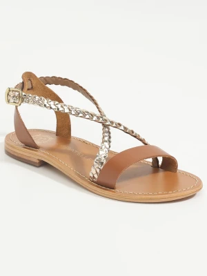 Les BAGATELLES Skórzane sandały "Raisa" w kolorze złoto-jasnobrązowym rozmiar: 41