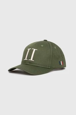 Les Deux czapka z daszkiem bawełniana kolor zielony z aplikacją LDM702043
