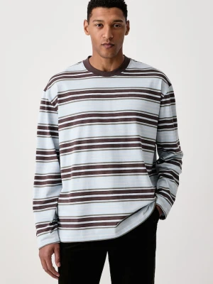 Les Deux longsleeve męski bawełniany niebieski