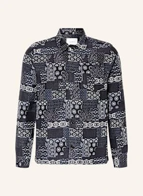 Les Deux Overjacket Layton Z Żakardu blau