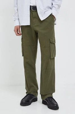 Les Deux spodnie bawełniane kolor zielony proste